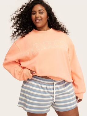 Parke x Target Peach 100% Cotton Mock Neck Sweatshirt - Size L/XL - NEW w/tags